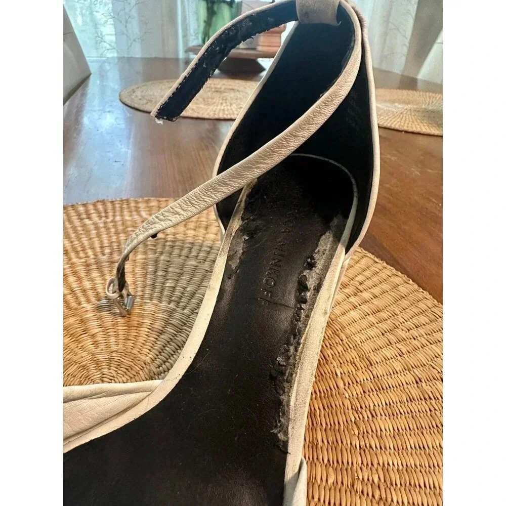 Rebecca Minkoff women’s size 8M white heels - Picture 4 of 9